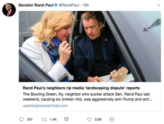 Illustration for article titled What the Frick Is Going on With Rand Paul and His Neighbor, Someone Tell Me Right Now